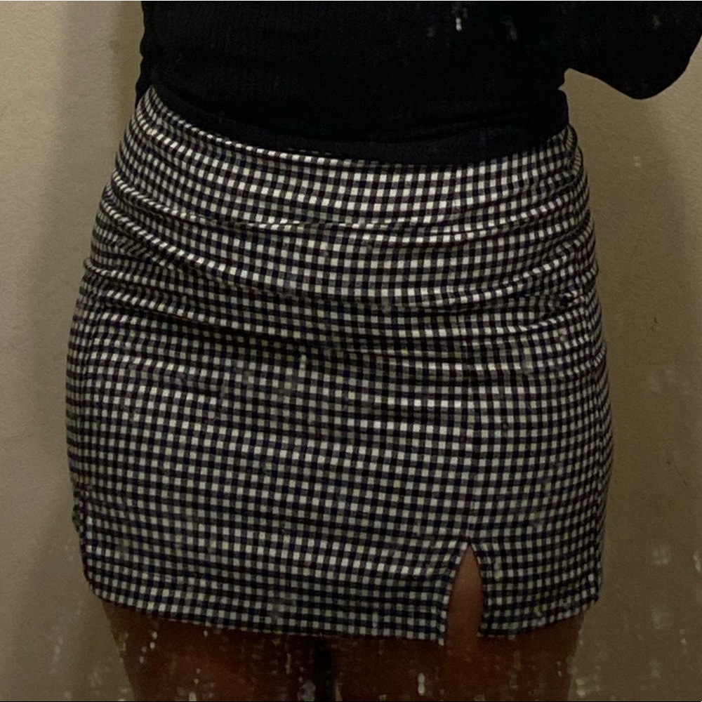 Plaid mini skirt